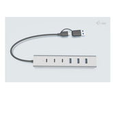 HUB UNIVERSALE USB-C / USB-A di Ricarica a 7 Porte USB: 3x USB-C, 4x USB-A