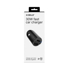 CCMINI2USBC - Caricabatteria da auto con doppia porta USB-C, potenza massima 30 Watt, tecnologia Power Delivery, dotati di leva per facilitarne inserimento e rimozione, luce led