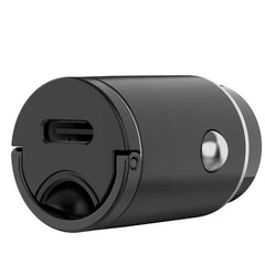 CCMINIUSBC - Caricabatteria da auto con porta USB-C, potenza massima 30 Watt, tecnologia Power Delivery, dotati di leva per facilitarne inserimento e rimozione, luce led