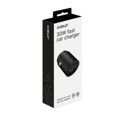 CCMINIUSBUSBC - Caricabatteria da auto con doppia porta USB-A e USB-C, potenza massima 30 Watt, tecnologia Power Delivery, dotati di leva per inserimento e rimozione, luce led