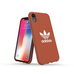ADIDAS ORIGINALS - Cover ADICOLOR in TPU+Poliuretano colore mattone con bordi rialzati compatibile con Apple iPhone Xs Max
