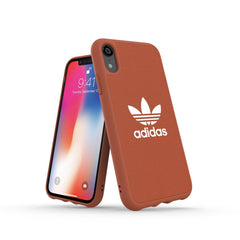 ADIDAS ORIGINALS - Cover ADICOLOR in TPU+Poliuretano colore mattone con bordi rialzati compatibile con Apple iPhone Xs Max