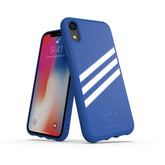 ADIDAS ORIGINALS - Cover SAMBA in TPU+Poliuretano con bordi rialzati di colore blu con strisce bianche compatibile con Apple iPhone Xs Max