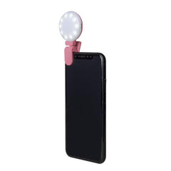CLICKLIGHT - Luce flash aggiuntiva per smartphone, compatibilità universale, clip regolabile, 3 diverse tonalità di luce, ricarica tramite cavo Micro usb