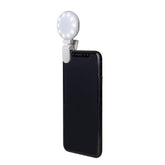 CLICKLIGHT - Luce flash aggiuntiva per smartphone, compatibilità universale, clip regolabile, 3 diverse tonalità di luce, ricarica tramite cavo Micro usb