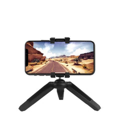 CLICKNANOTRI - Mini treppiede universale per smartphone, testina orientabile fino a 360°, dotato di filettatura 1/4", tascabile