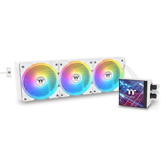 MAGFloe 360 Ultra Snow Edition/All-In-One Liquid Cooler System/ARGB Fan 120*3/PWM 500~2000rpm/Water Block 3.95inch LCD/TT RGB Plus Software/White