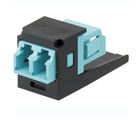 ADATTATORE LC DUPLEX PER FIBRE MM AQUA