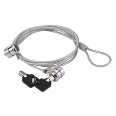 LUCCHETTO PER NOTEBOOK A DOPPIA TESTA CON CHIAVE, 1,5 m