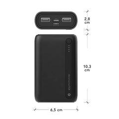 re-charge - Power Bank - 10K - BLK