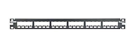 PANNELLO 1U PER 24 RJ45S MINICOM NERO