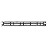 PANNELLO 1U PER 48 RJ45 MINICOM NERO