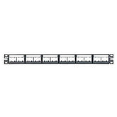 PANNELLO 1U PER 24 RJ45U MINICOM NERO