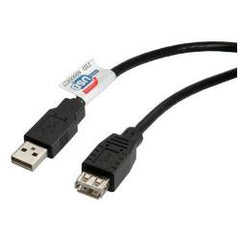NILOX TECH - Cavo con connettore USB-A 2.0 a connettore USB-A 2.0, maschio a maschio, lunghezza cavo 3 mt, velocità max trasferimento: 480 Mbit/s, schermato