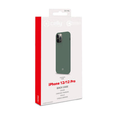 CROMO - Cover in morbido TPU con finitura soft touch colore verde compatibile con Apple iPhone 12 Pro/ iPhone 12