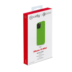CROMO FLUO - Cover in morbido TPU con finitura soft touch colore verde fluo compatibile con Apple iPhone 13 Mini