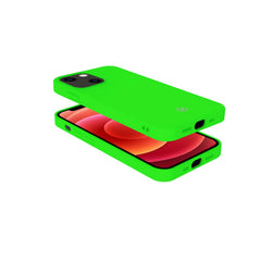 CROMO FLUO - Cover in morbido TPU con finitura soft touch colore verde fluo compatibile con Apple iPhone 13