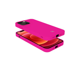 CROMO FLUO - Cover in morbido TPU con finitura soft touch colore rosa fluo compatibile con Apple iPhone 13