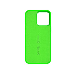 CROMO FLUO - Cover in morbido TPU con finitura soft touch colore verde fluo compatibile con Apple iPhone 13 Pro