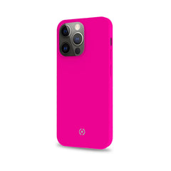 CROMO FLUO - Cover in morbido TPU con finitura soft touch colore rosa fluo compatibile con Apple iPhone 13 Pro Max