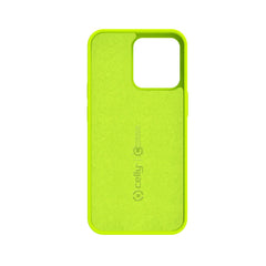 CROMO FLUO - Cover in morbido TPU con finitura soft touch colore giallo fluo compatibile con Apple iPhone 13 Pro Max