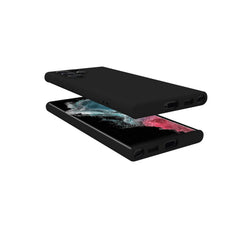 CROMO - Cover in morbido TPU con finitura soft touch colore nero compatibile con Samsung Galaxy S22 Ultra 5G/ Galaxy S22 Ultra 5G Enterprise Edition