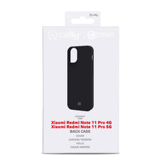 CROMO - Cover in morbido TPU con finitura soft touch colore nero compatibile con Xiaomi Redmi Note 11 Pro 4G/ Redmi Note 11 Pro 5G