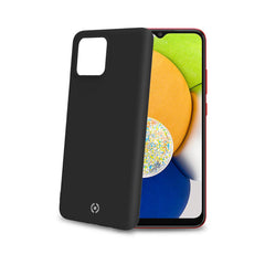 CROMO - Cover in morbido TPU con finitura soft touch colore nero compatibile con Samsung Galaxy A03