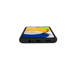 CROMO - Cover in morbido TPU con finitura soft touch colore nero compatibile con Samsung Galaxy A03