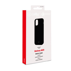CROMO - Cover in morbido TPU con finitura soft touch colore nero compatibile con Samsung Galaxy A03