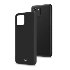 CROMO - Cover in morbido TPU con finitura soft touch colore nero compatibile con Samsung Galaxy A03