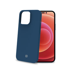 CROMO - Cover in morbido TPU con finitura soft touch colore blu compatibile con Apple iPhone 14 Pro