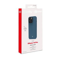 CROMO - Cover in morbido TPU con finitura soft touch colore blu compatibile con Apple iPhone 14 Pro
