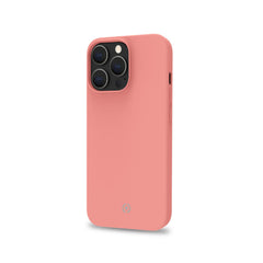 CROMO - Cover in morbido TPU con finitura soft touch colore rosa cipria compatibile con Apple iPhone 14 Pro