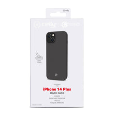 CROMO - Cover in morbido TPU con finitura soft touch colore nero compatibile con Apple iPhone 14 Plus