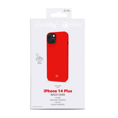 CROMO - Cover in morbido TPU con finitura soft touch colore rosso compatibile con Apple iPhone 14 Plus