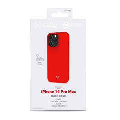 CROMO - Cover in morbido TPU con finitura soft touch colore rosso compatibile con Apple iPhone 14 Pro Max