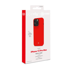 CROMO - Cover in morbido TPU con finitura soft touch colore rosso compatibile con Apple iPhone 14 Pro Max