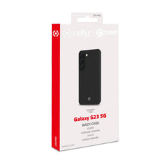 CROMO - Cover in morbido TPU con finitura soft touch colore nero compatibile con Samsung Galaxy S23 5G/ Galaxy S23 5G Enterprise Edition