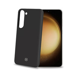 CROMO - Cover in morbido TPU con finitura soft touch colore nero compatibile con Samsung Galaxy S23+ 5G