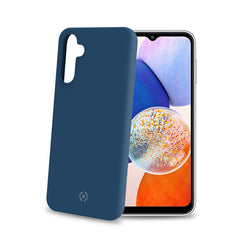 CROMO - Cover in morbido TPU con finitura soft touch colore blu compatibile con Samsung Galaxy A14 4G/ Galaxy A14 5G
