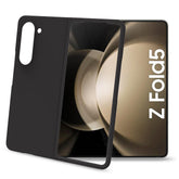 CROMO - Cover in morbido TPU con finitura soft touch colore nero compatibile con Samsung Galaxy Z Fold 5