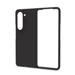 CROMO - Cover in morbido TPU con finitura soft touch colore nero compatibile con Samsung Galaxy Z Fold 5