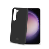 CROMO - Cover in morbido TPU con finitura soft touch colore nero compatibile con Samsung Galaxy S23 FE