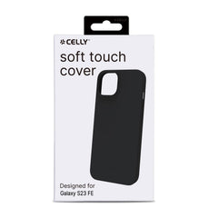 CROMO - Cover in morbido TPU con finitura soft touch colore nero compatibile con Samsung Galaxy S23 FE