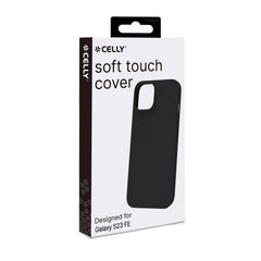CROMO - Cover in morbido TPU con finitura soft touch colore nero compatibile con Samsung Galaxy S23 FE