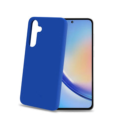 CROMO - Cover in morbido TPU con finitura soft touch colore blu compatibile con Samsung Galaxy A35 5G/ Galaxy A35 5G Enterprise Edition