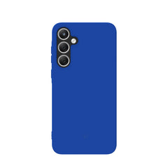 CROMO - Cover in morbido TPU con finitura soft touch colore blu compatibile con Samsung Galaxy A35 5G/ Galaxy A35 5G Enterprise Edition