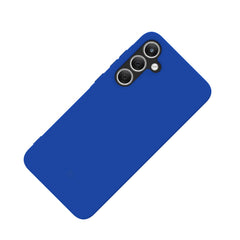 CROMO - Cover in morbido TPU con finitura soft touch colore blu compatibile con Samsung Galaxy A35 5G/ Galaxy A35 5G Enterprise Edition