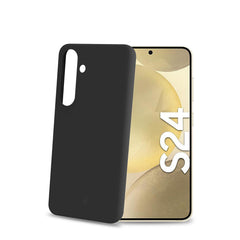 CROMO - Cover in morbido TPU con finitura soft touch colore nero compatibile con Samsung Galaxy S24 5G/ Galaxy S24 5G Enterprise Edition